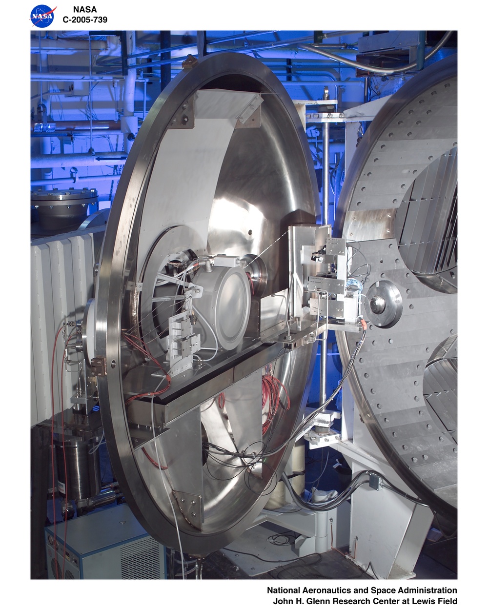 NASA's Evolutionary Xenon Thruster (NEXT) Long Duration Test (LDT) with  test article EM3 being installed into tank 16