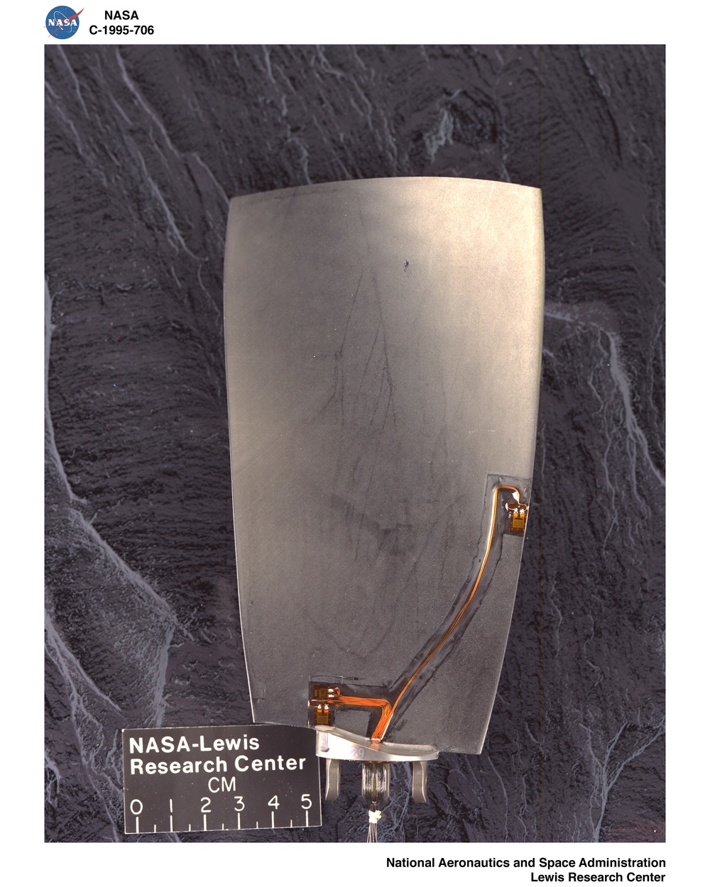 NASA PRATT AND WHITNEY LOW NOISE FAN BLADE AP129