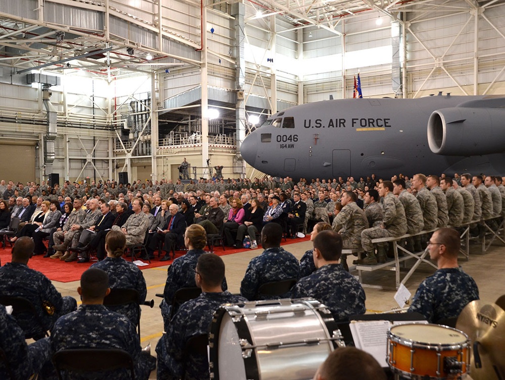 Dedication ceremony for the First C-17 Globemaster delivered to the 164th Airlift Wing, Memphis, TN