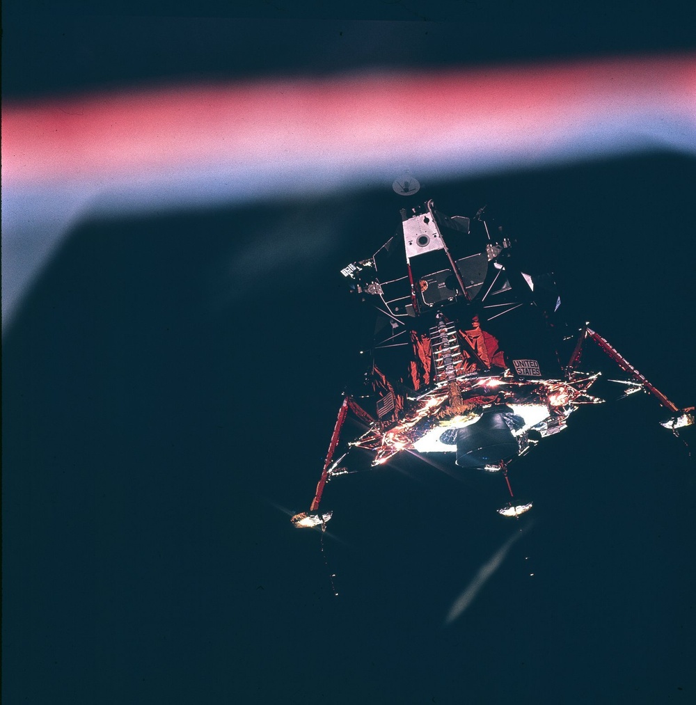 Lunar Module Eagle Upon Descent to the Moon