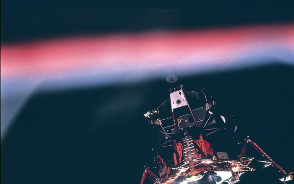 Lunar Module Eagle Upon Descent to the Moon