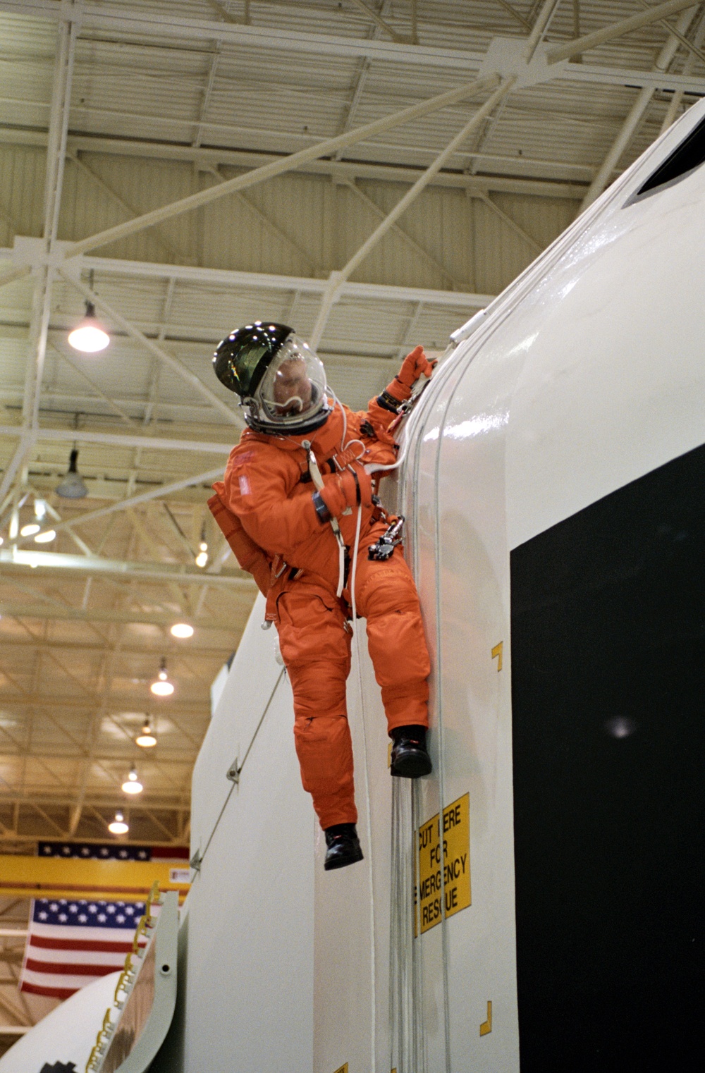 STS-110 Emergency Egress Training