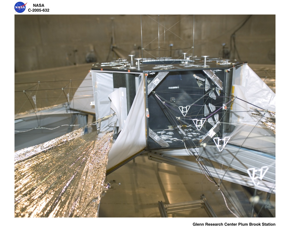BTK Able 20 meter Solar Sail being deployed  with all four sections for the first time.  Solar sails are intended for deep space science missions.