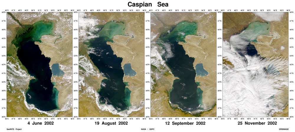 Sediment Clouds the Caspian Sea: Image of the Day