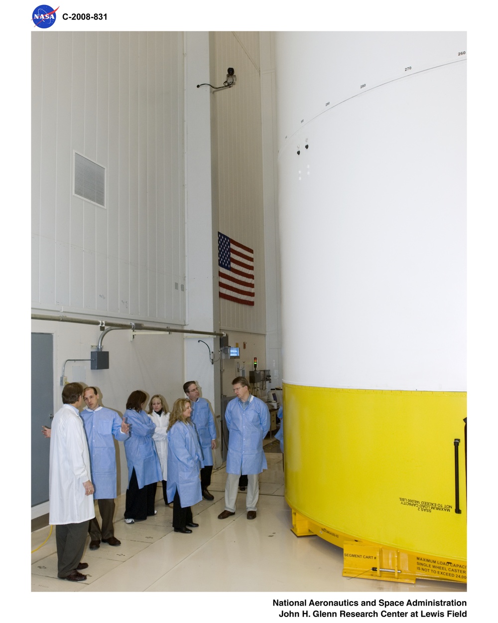 Constellation program office tour of Ares 1-X fabrication facility and segment Super Stack