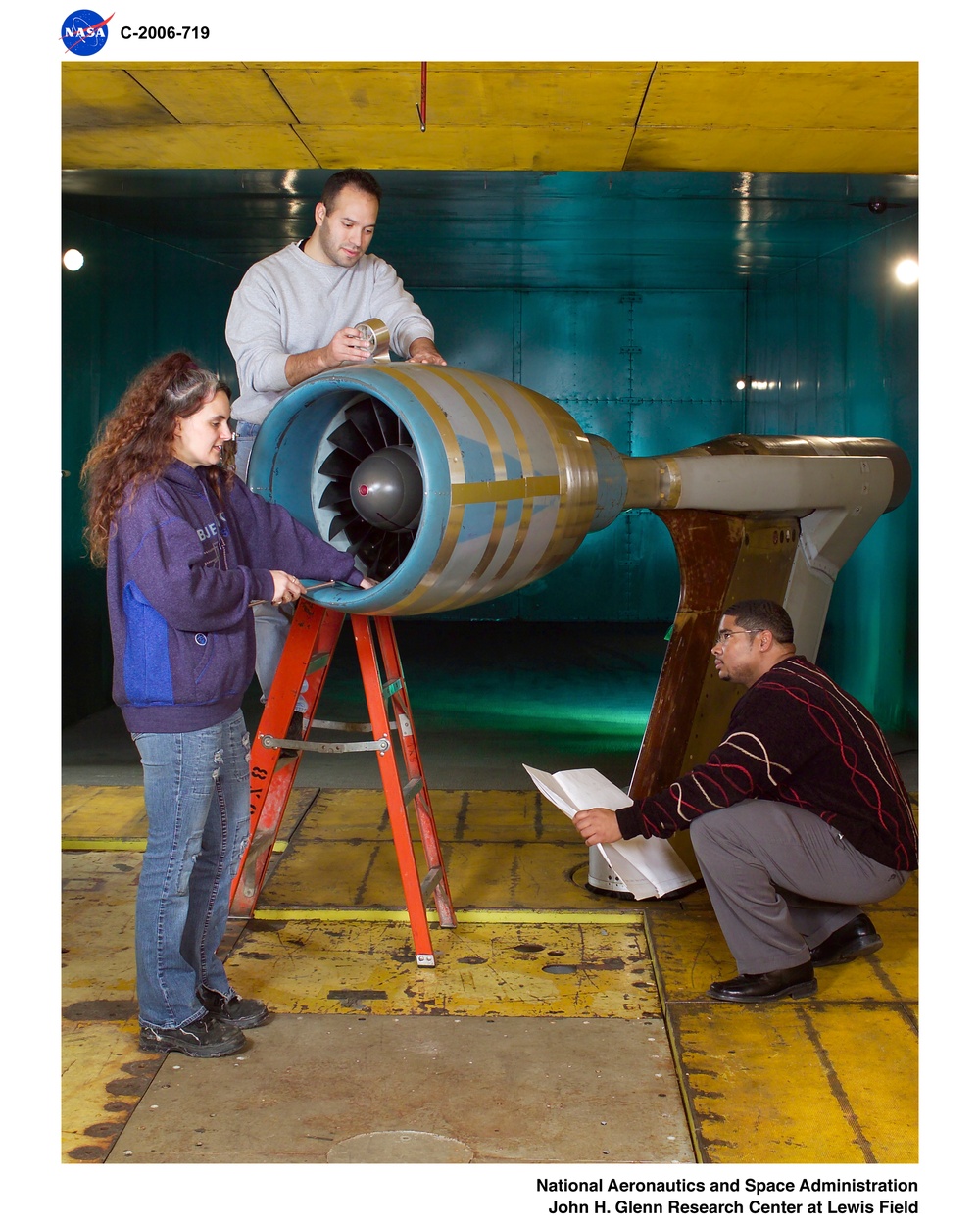 Fan Trailing Edge Blowing (FTEB) Model in 9x15 Low Speed Wind Tunnel (LSWT)