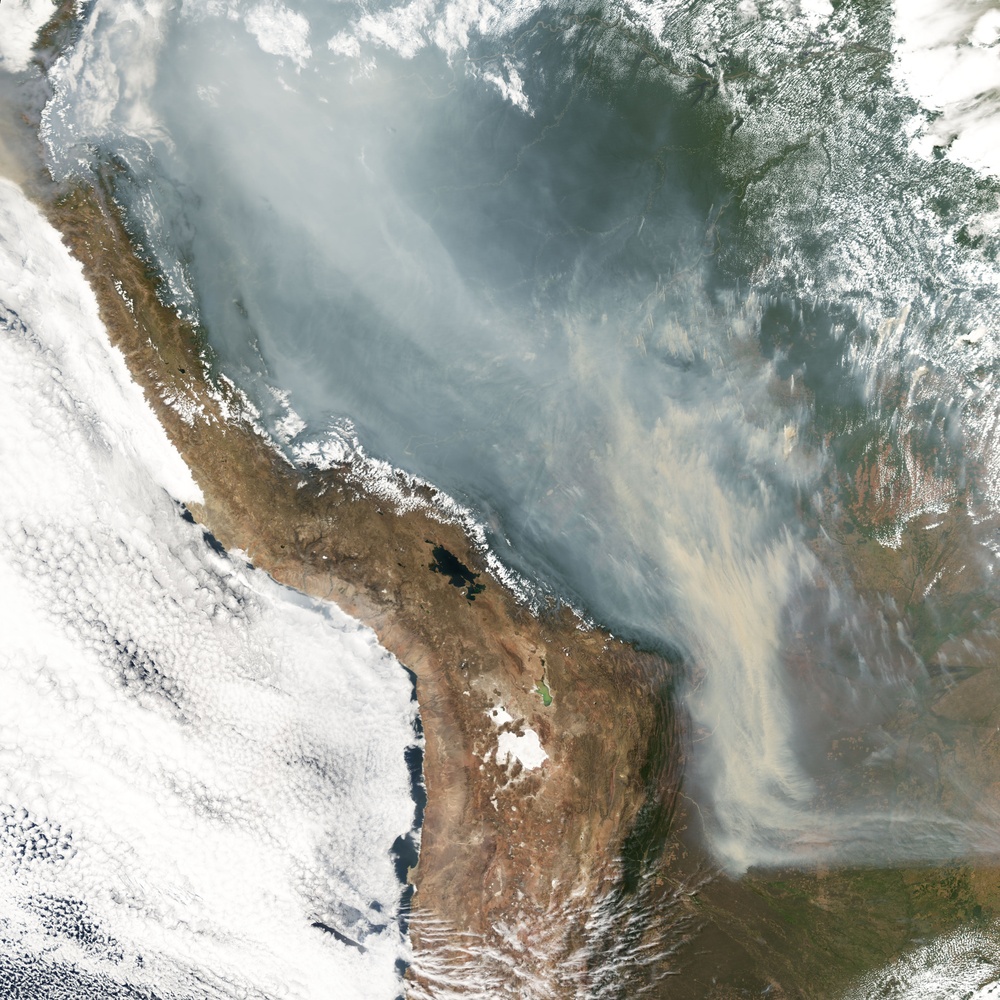 Fires in Central South America: Natural Hazards