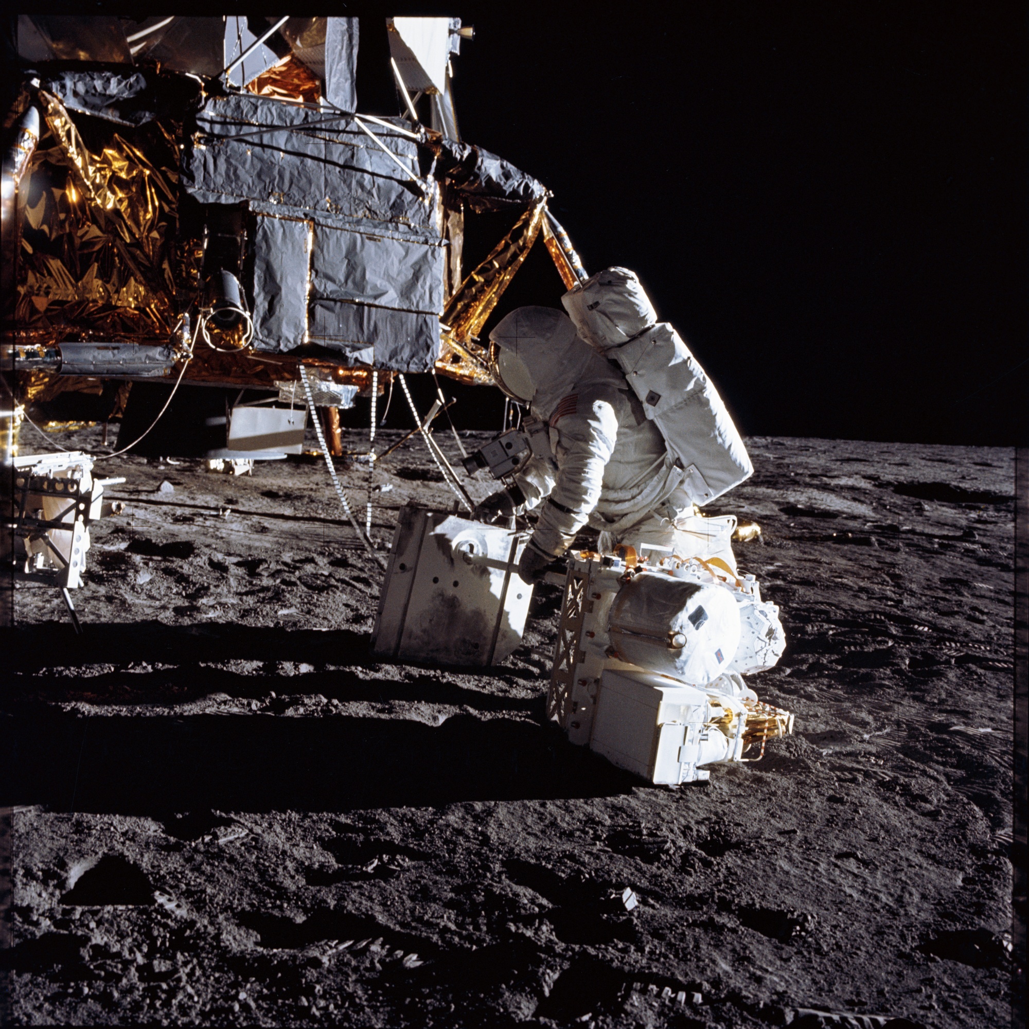 DVIDS - Images - Apollo 12 Mission image - Alan Bean unloads