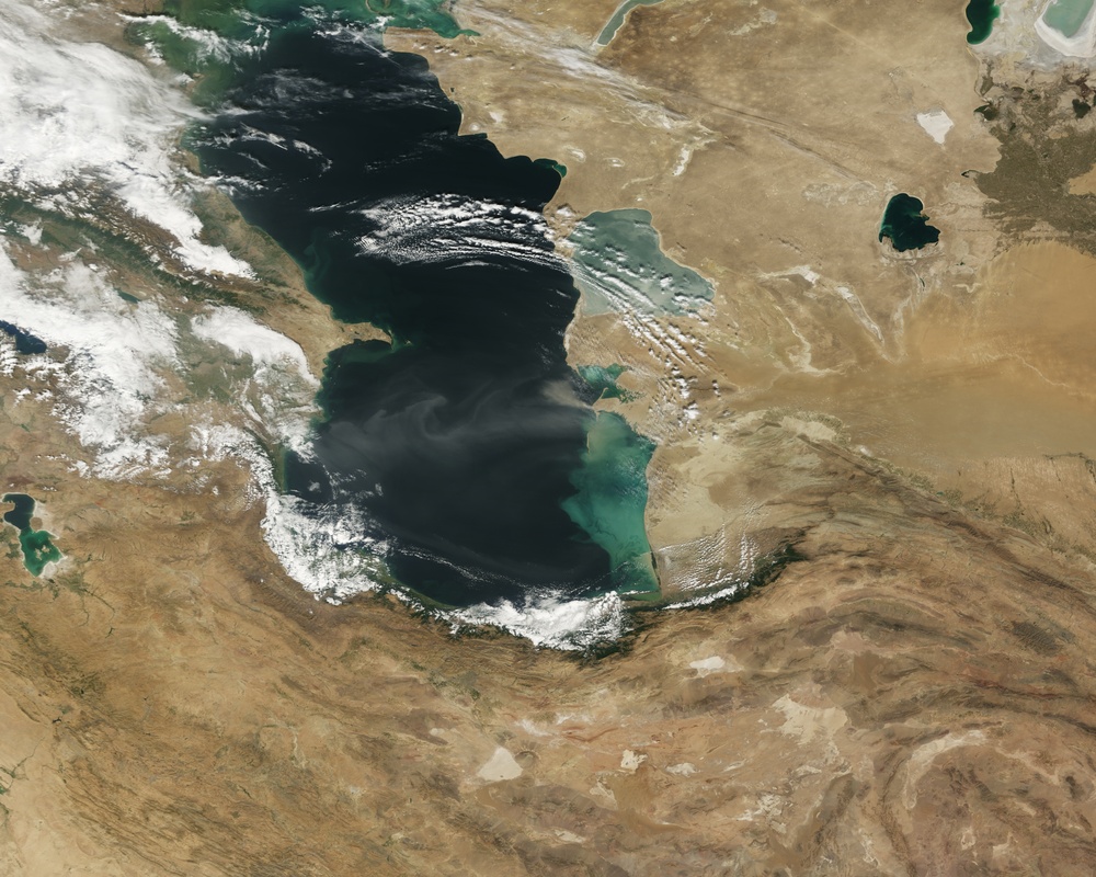 Dust over the Caspian Sea: Natural Hazards