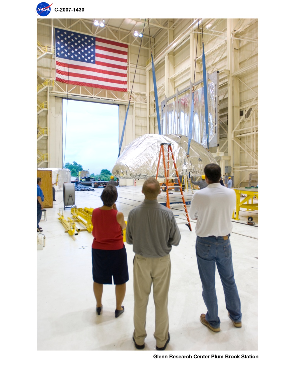 Ariane V (5) Fairing Shroud Components being moved from Cleveland Hopkins Airport to NASA Plum Brook Station, Sandusky, Ohio - 8-07
