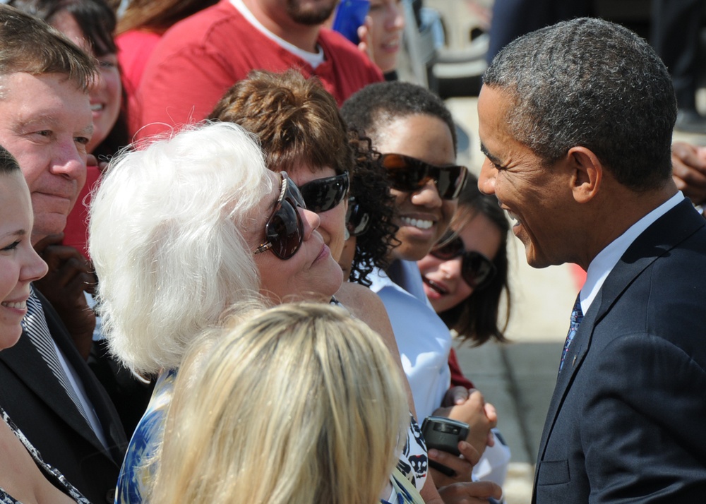 President Obama visits Mansfield, Ohio