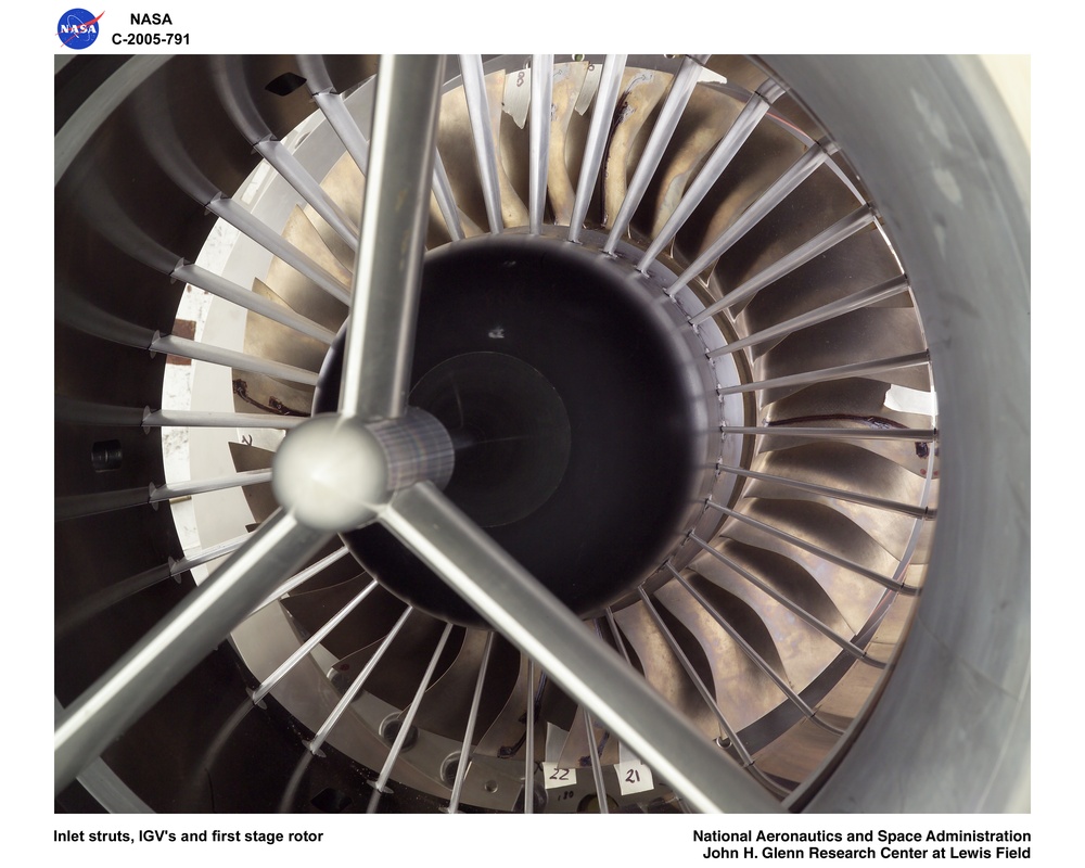 Ultra-Efficient Engine Technology  (UEET), Proof of Concept Compressor, inlet struts, IGV's and first stage rotor