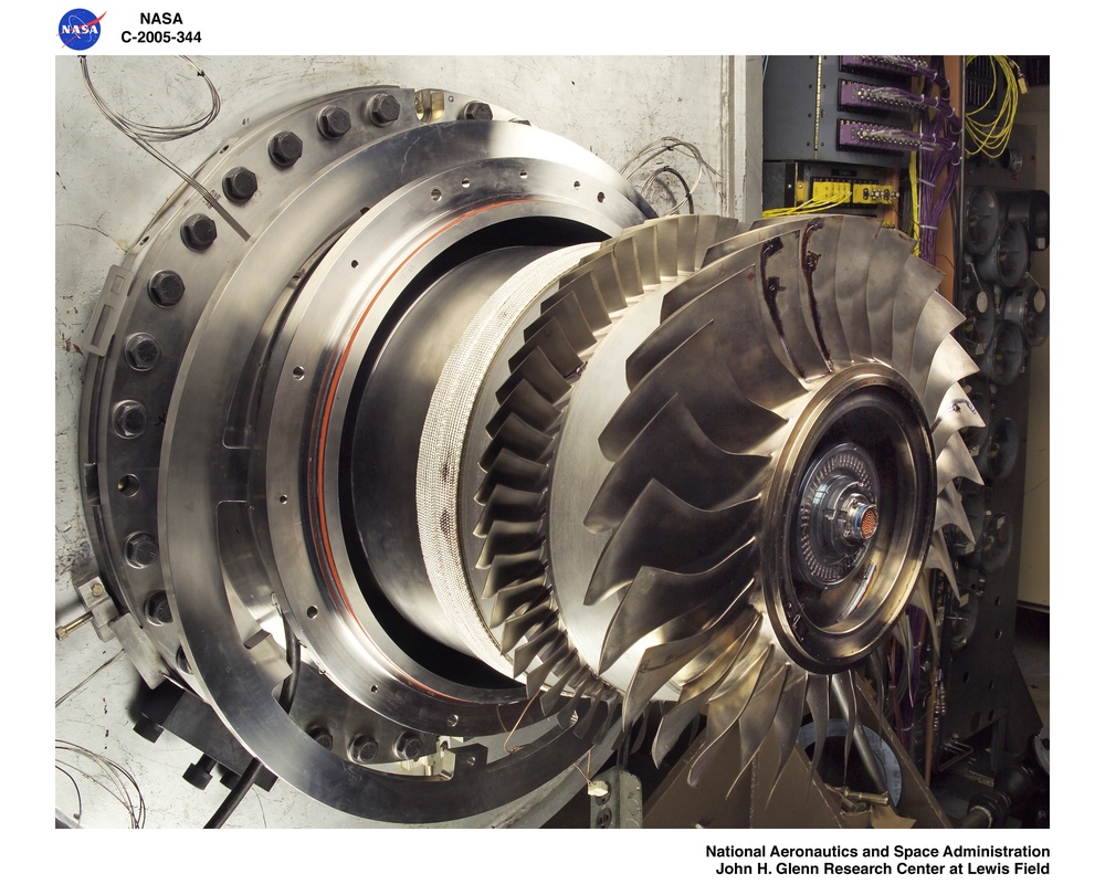 Ultra-Efficient Engine Technology (UEET) Proof of Concept Compressor, Rotor assembly during buildup