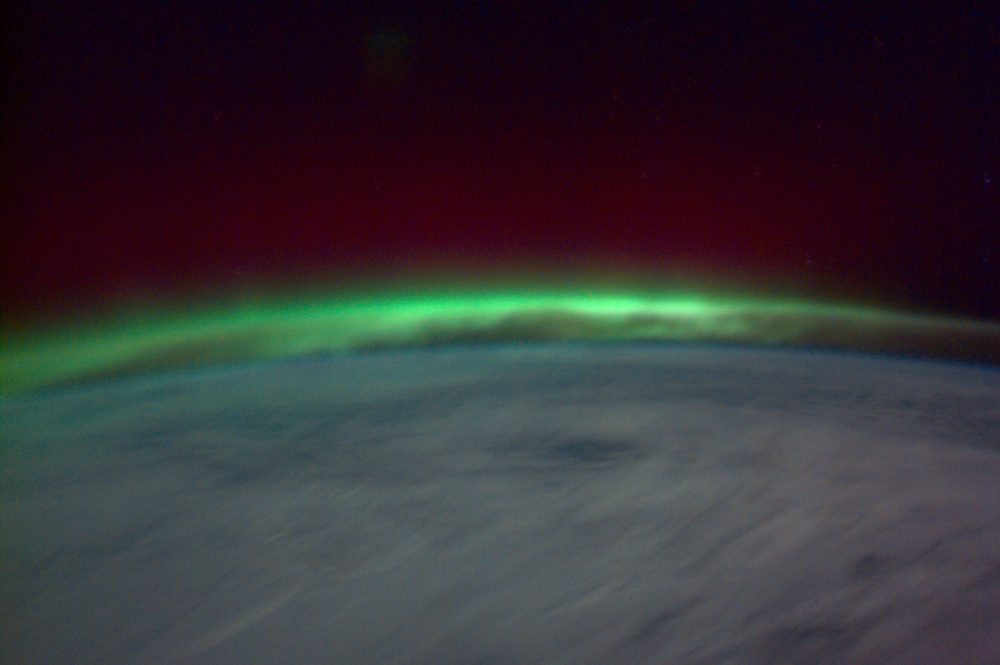 Earth observation of an aurora taken during the Expedition Three mission