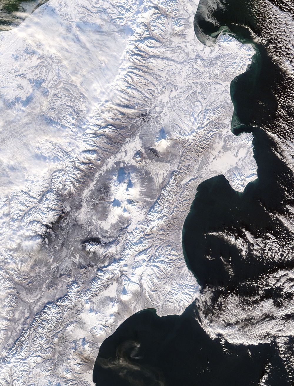 Plume from Karymsky Volcano: Natural Hazards