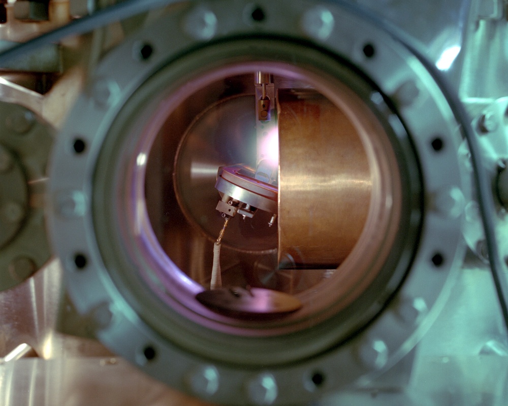 PLASMA IN LASER ABLATION CHAMBER AND THE EXPERIMENTAL APPARATUS WITH MARTIN PATTON, JOSEPH WARNER AND MARK STAN