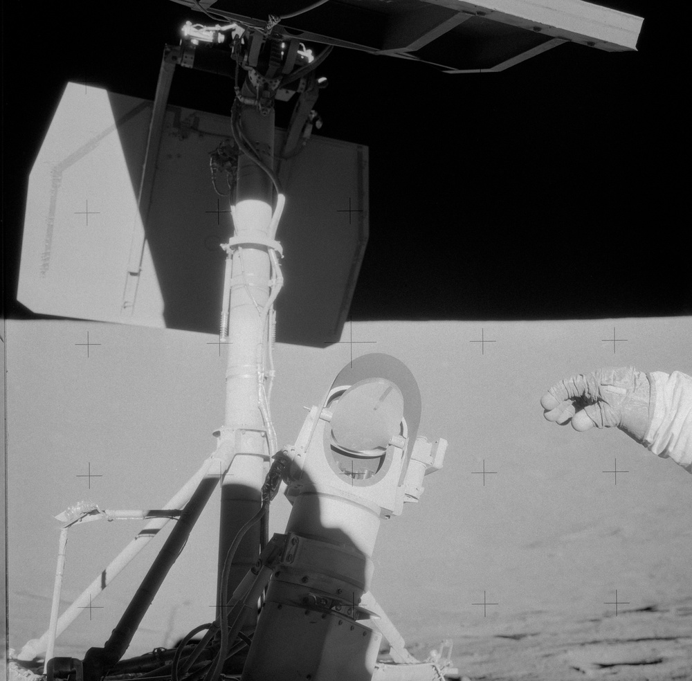Apollo 12 Mission image  - View of the Surveyor III equipment