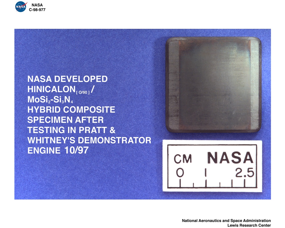 MOLY SILICIDE BASE COMPOSITE TESTED IN PRATT AND WHITNEY ENGINE