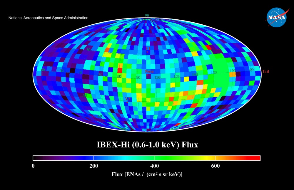 IBEX Heliosphere Map - 0.6 to 1.0 keV
