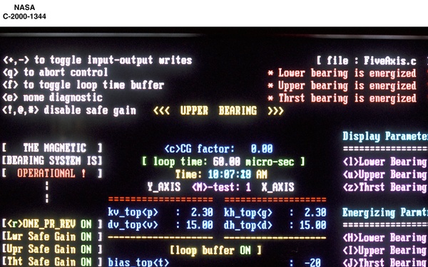 FIVE AXIS THREE MAGNETIC BEARING CONTRAST CODE