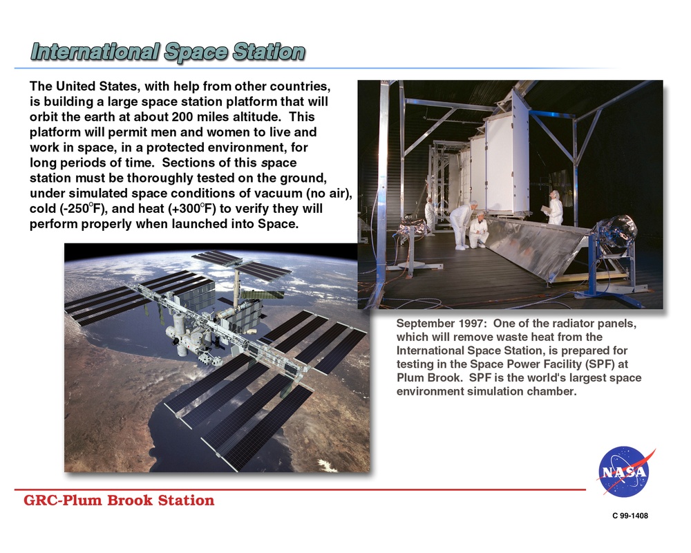 PLUM BROOK INTERNATIONAL SPACE STATION DISPLAY PANEL