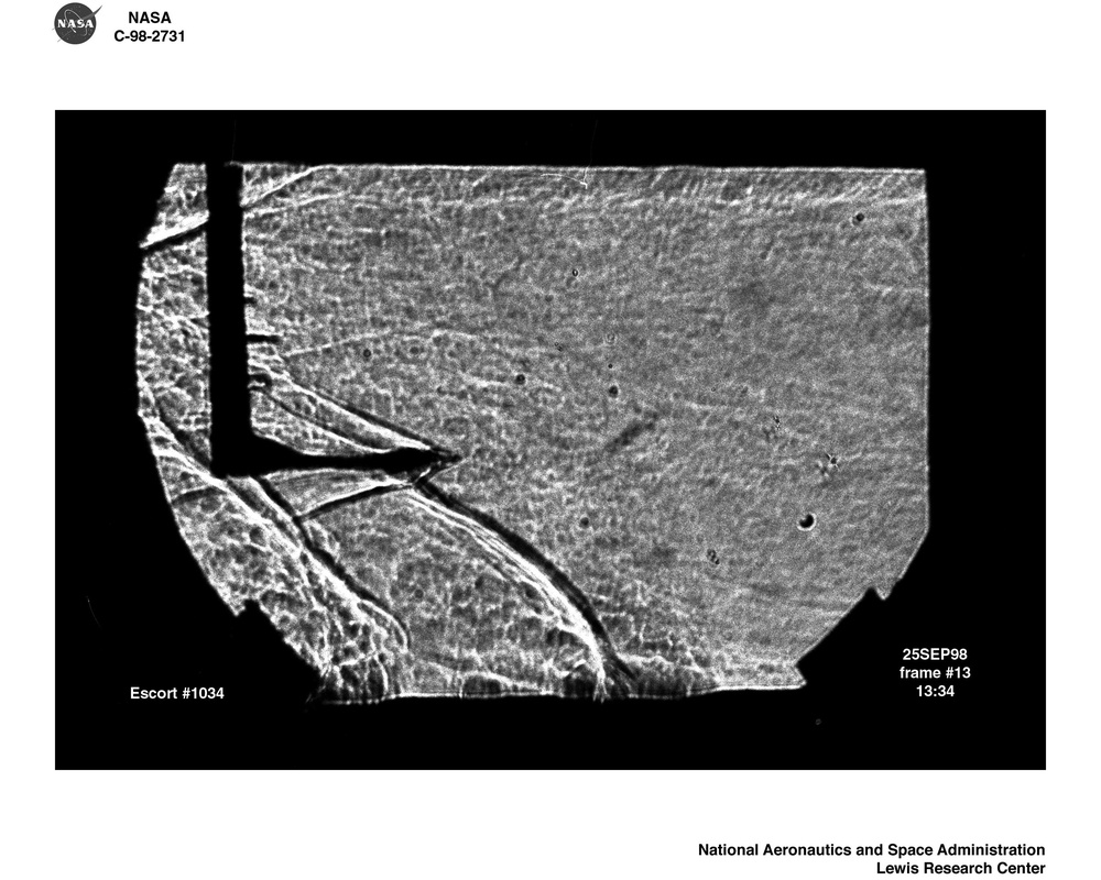 DUCT LAB SUPERSONIC WIND TUNNEL MACH 4.3 - 4.4 FLOW SHADOWGRAPH IMAGES TAKEN IN SEPTEMBER 1998