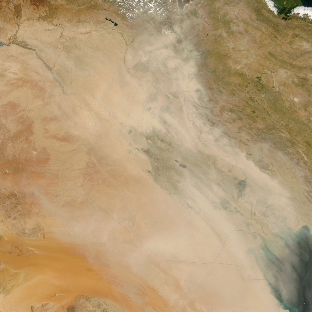 Dust Storm over Iraq: Natural Hazards