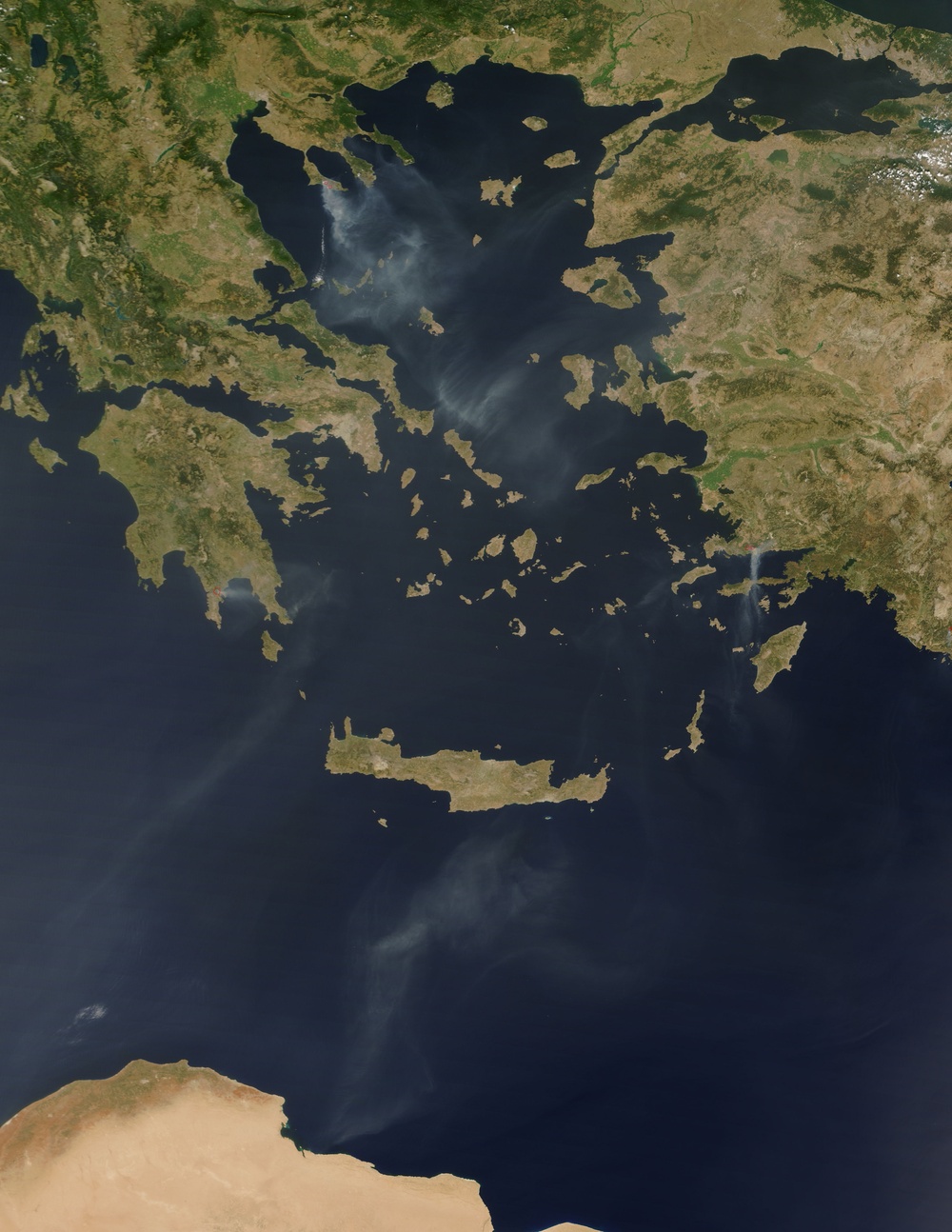 Smoke Over the Aegean Sea: Image of the Day