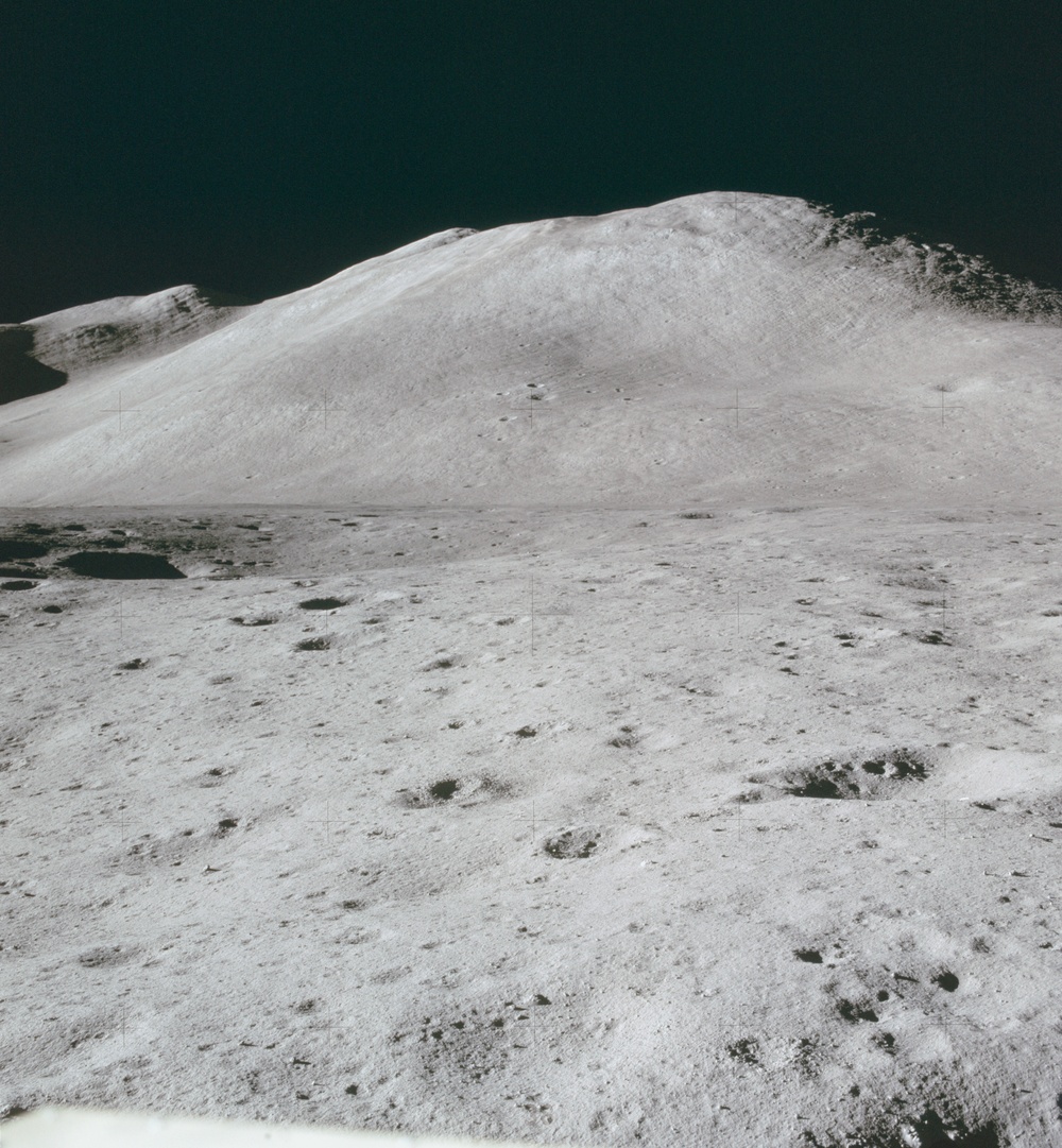 Apollo 15 Mission image - Panoramic view of  the East Flank of Hadley Delta