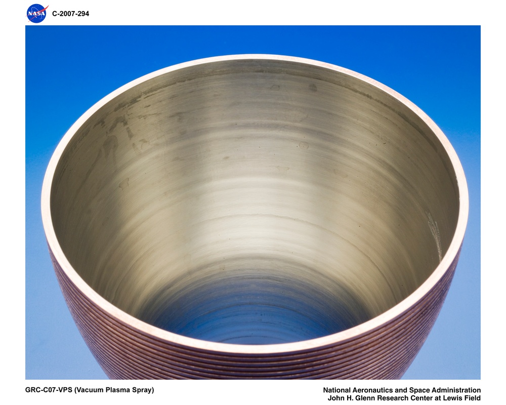 Machined Copper CGR-84 Thruster #GRC-C07-VPS (Vacuum Plasma Spray)