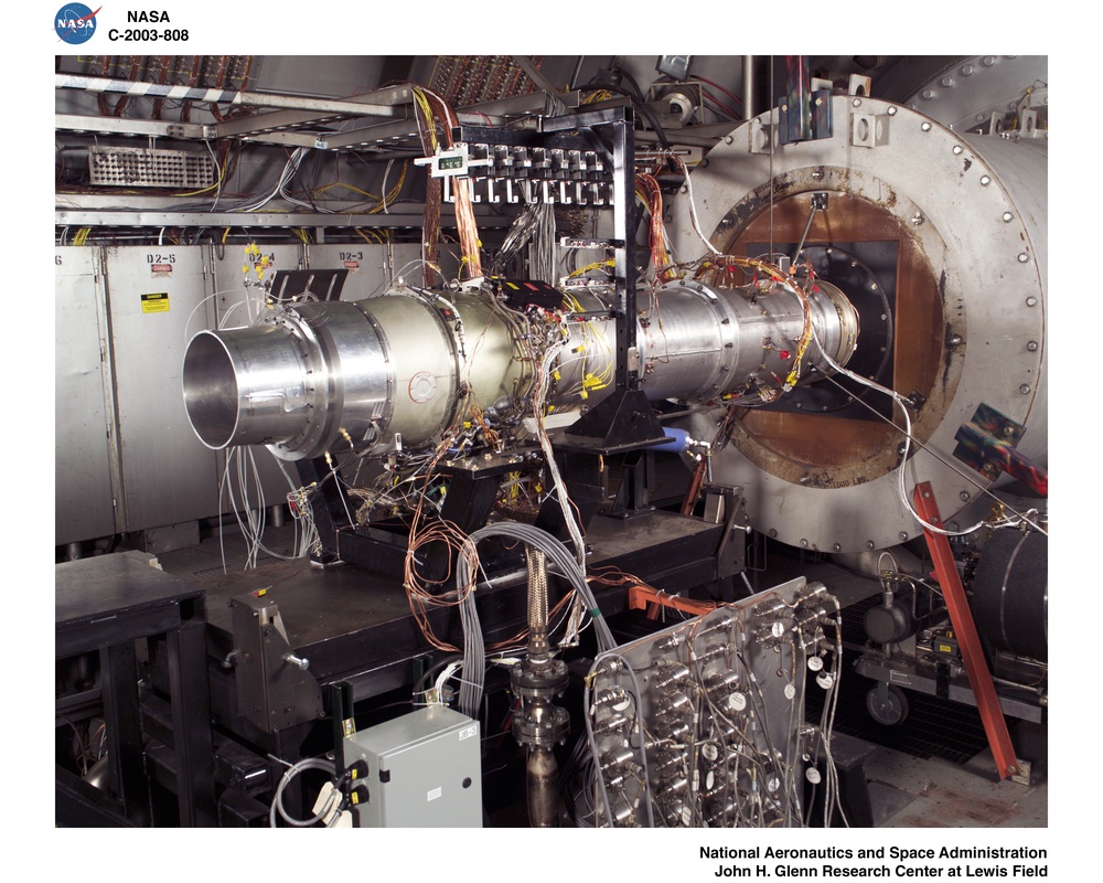 WILLIAMS INTERNATIONAL FJ33 TURBOFAN JET ENGINE TEST IN THE PROPULSION SYSTEMS LAB - PSL - CELL 4