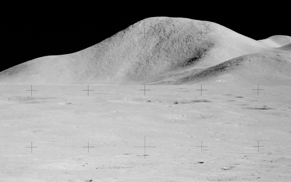 Apollo 15 Mission image - Partial panormaic view east of Station 6 and Mt. Mons Hadley