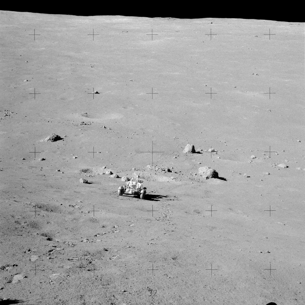 Apollo 17 Mission image - STA 2,Pan, LRV