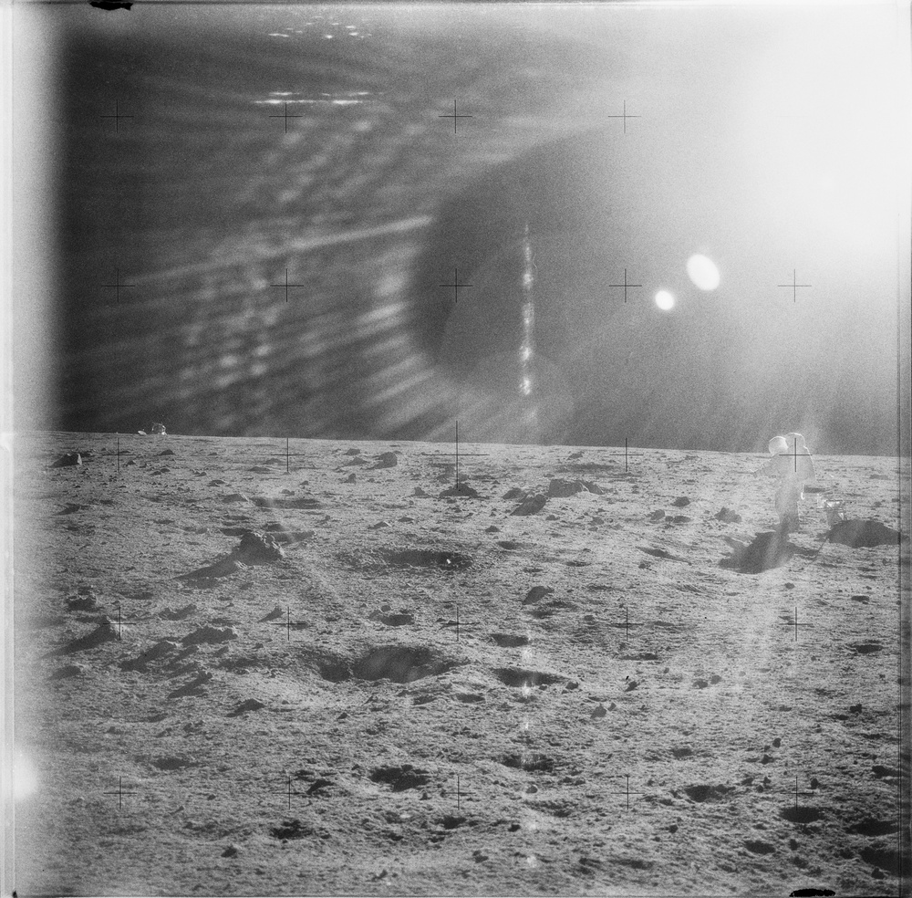 Apollo 12 Mission image  - Astronaut Alan L. Bean,lunar module pilot,is photographed on the Lunar terrain.