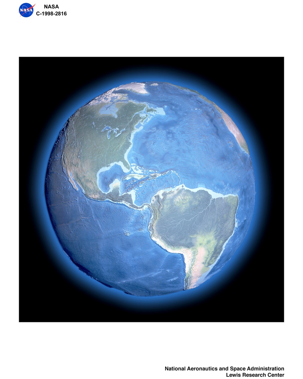EARTH GLOBE WITH BLUE GLOW