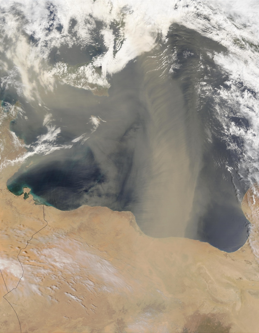 Dust Storm over Libya: Natural Hazards