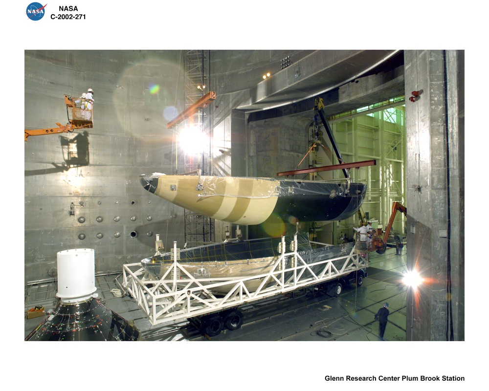 BOEING DELTA 4 SHROUD SEPARATION TEST IN SPACE POWER FACILITY AT NASA PLUM BROOK STATION