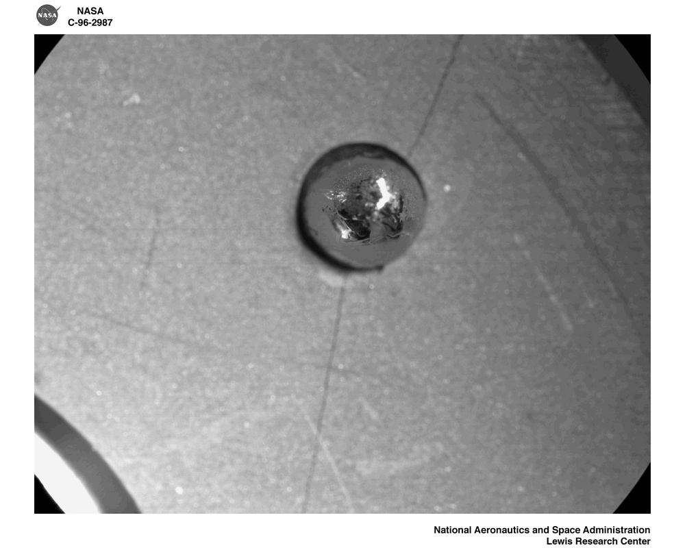 SAMPLE CELL GERMANIUM OVERFLOW OF THE DIFFUSION PROCESS IN MOLTEN SEMICONDUCTOR FLIGHT EXPERIMENT DPIMS