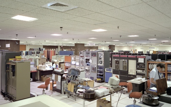 ELEVATED SHOT FOR COMPUTER RM. IN RESEARCH ANALYSIS CENTER RAC BUILDING