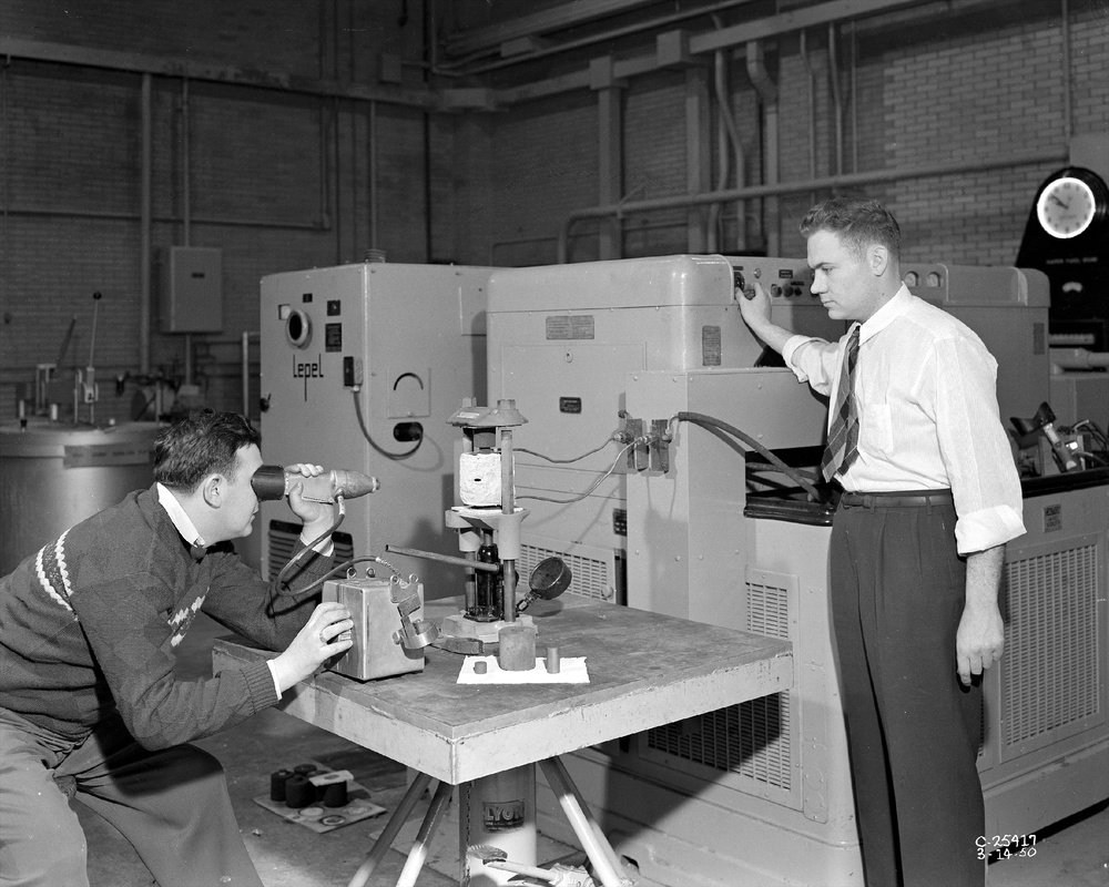 HOT PRESS RIG IN HEAT TREAT SHOP OF THE TECHNICAL SERVICES BUILDING TSB