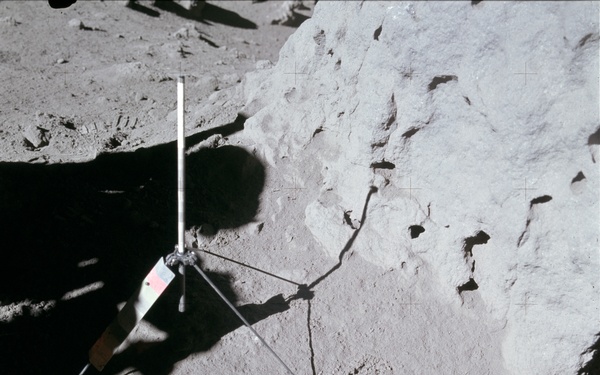 Apollo 15 Mission image - View  of Station 4, and sample 204