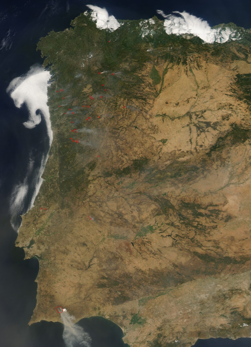 Fires in Spain and Portugal: Natural Hazards