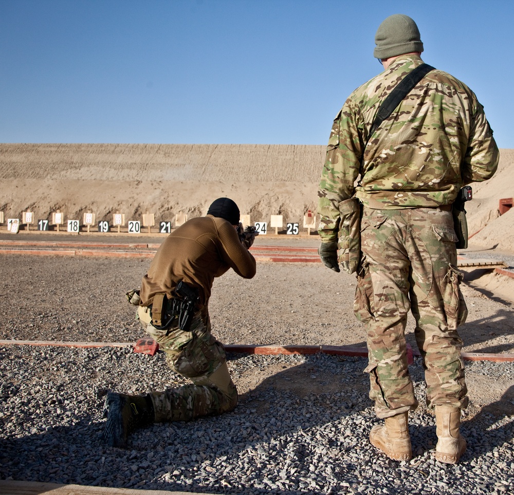 Coalition forces training exercise