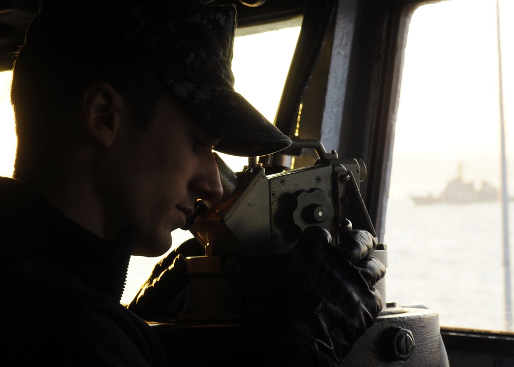 USS Blue Ridge departs Yokosuka