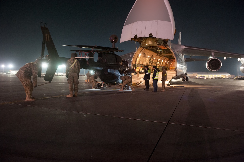Kiowa Warrior helicopters take a trip