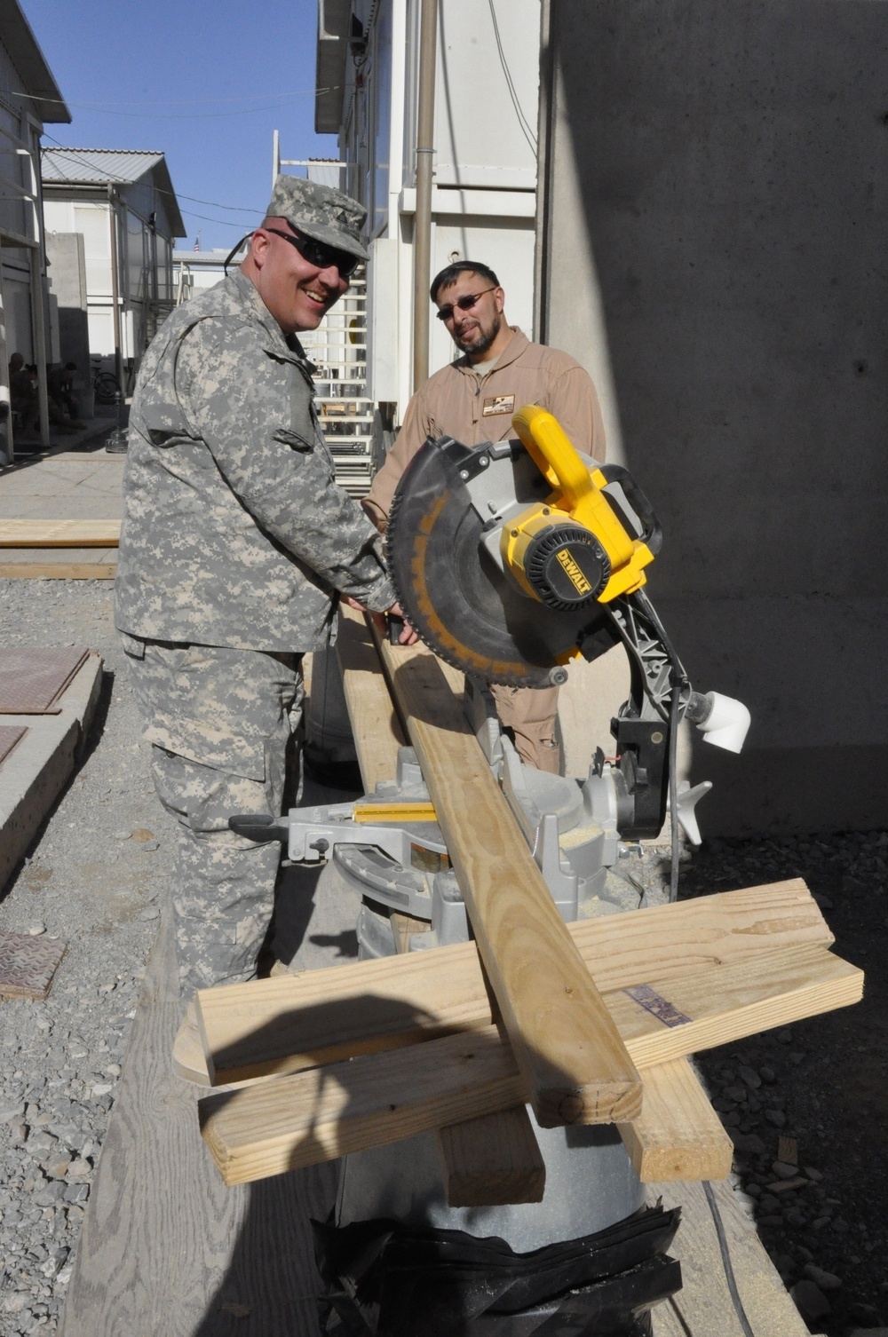USACE volunteers build walkway, make moving around easier for Wounded Warriors at KAF