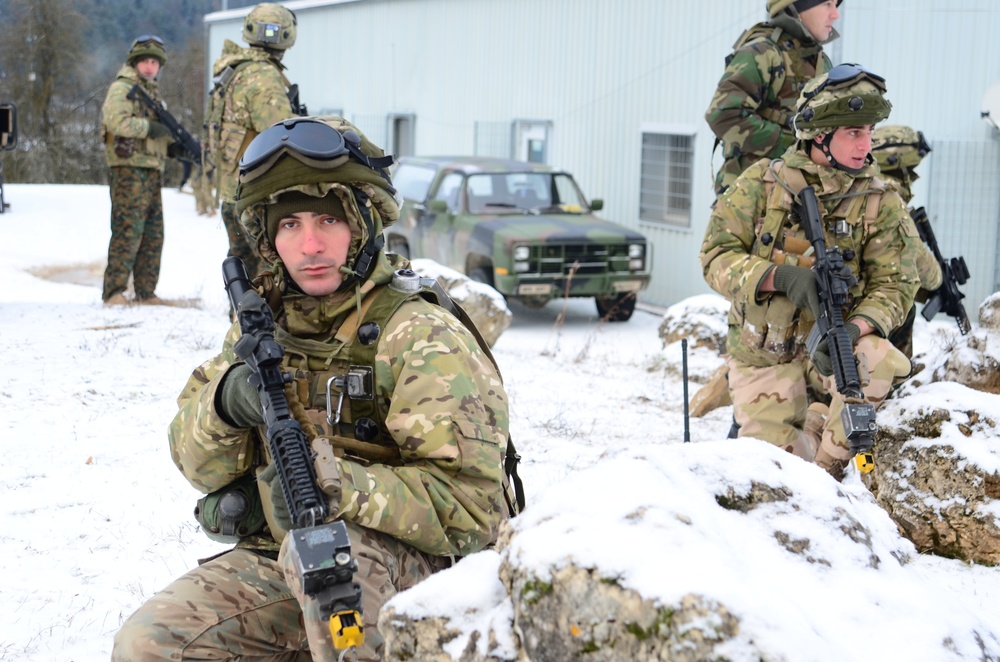 Georgian Regimental Combat Team mission rehearsal exercise