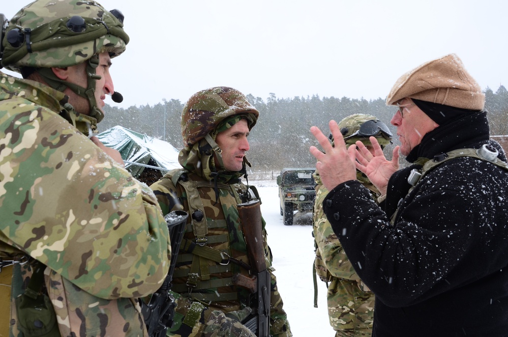 Georgian Regimental Combat Team mission rehearsal exercise