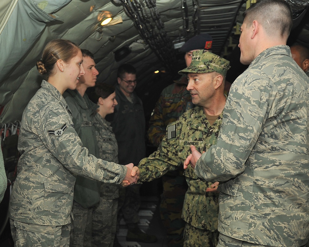 US Navy Adm. James Stavridis visits RAF Mildenhall, RAF Lakenheath