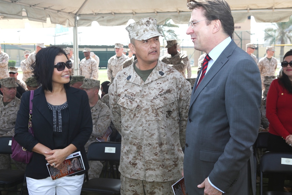 Marine Unit in Middle East Welcomed Its New Sergeant Major